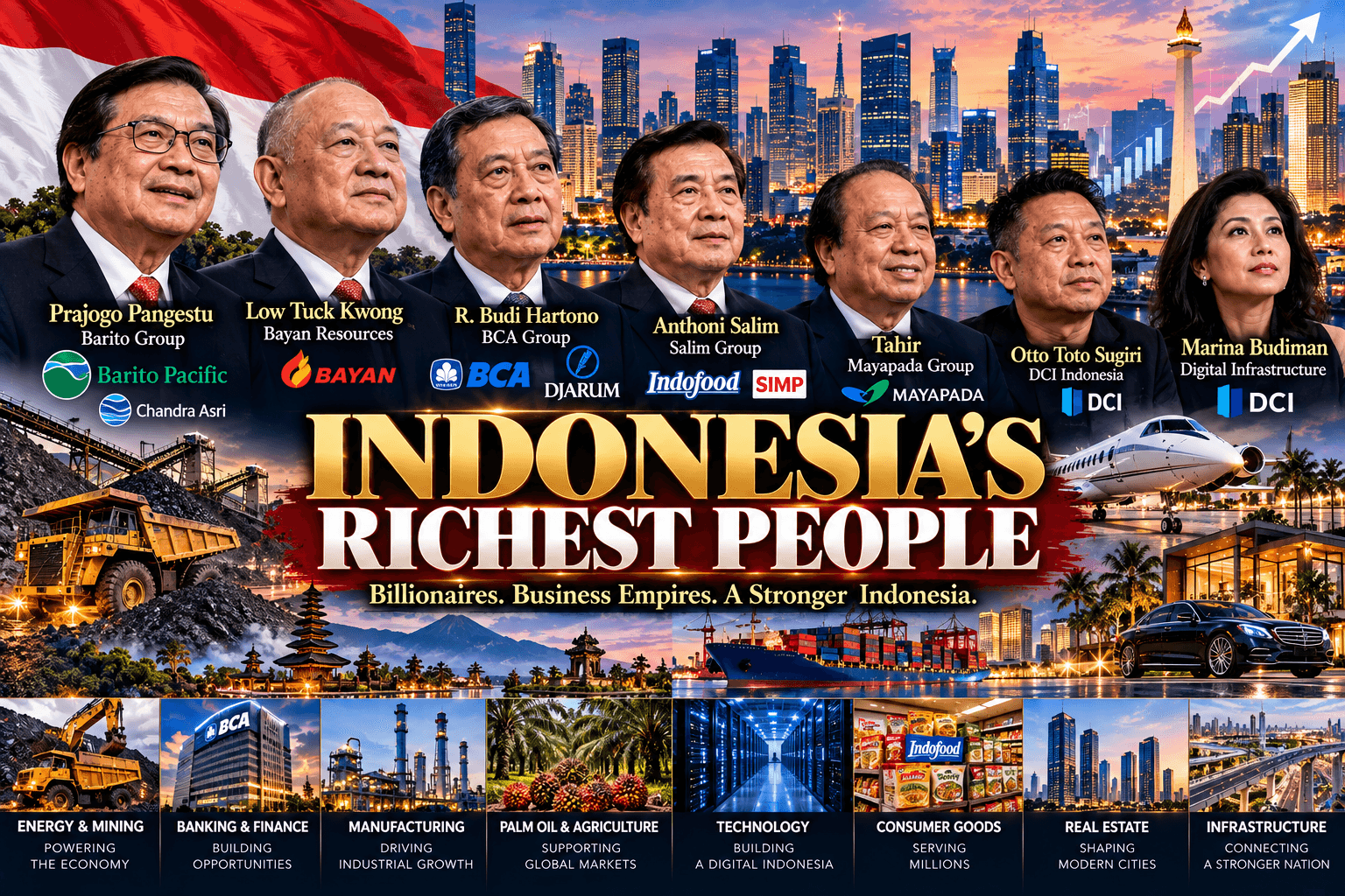 Indonesia’s Richest People: Billionaires, Business Empires, and the Industries Behind Their Wealth