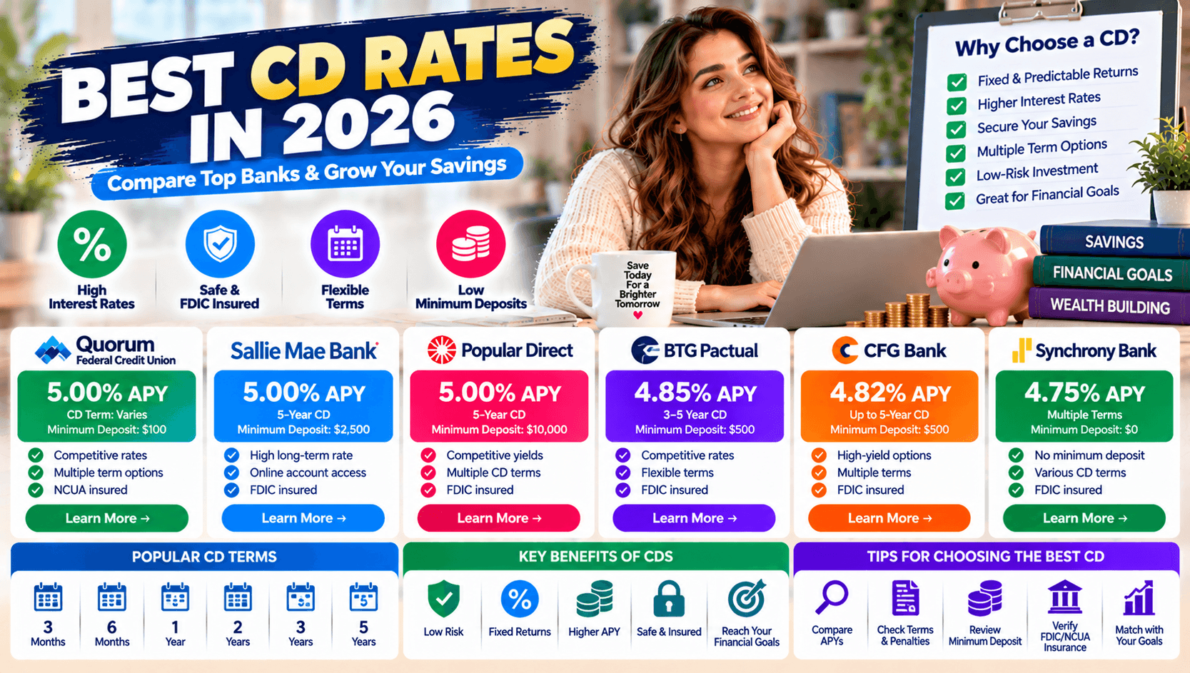 Best CD Rates in 2026: Compare High-Yield Certificates of Deposit