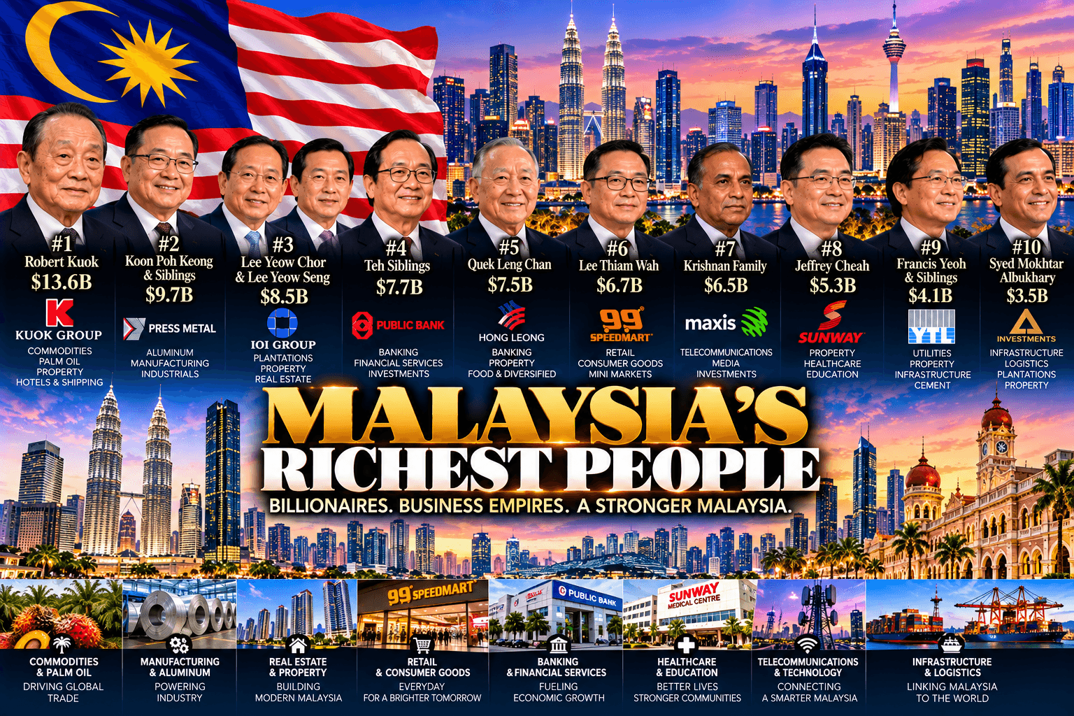 Malaysia’s Richest People: Billionaires, Business Empires, and the Industries Behind Their Wealth