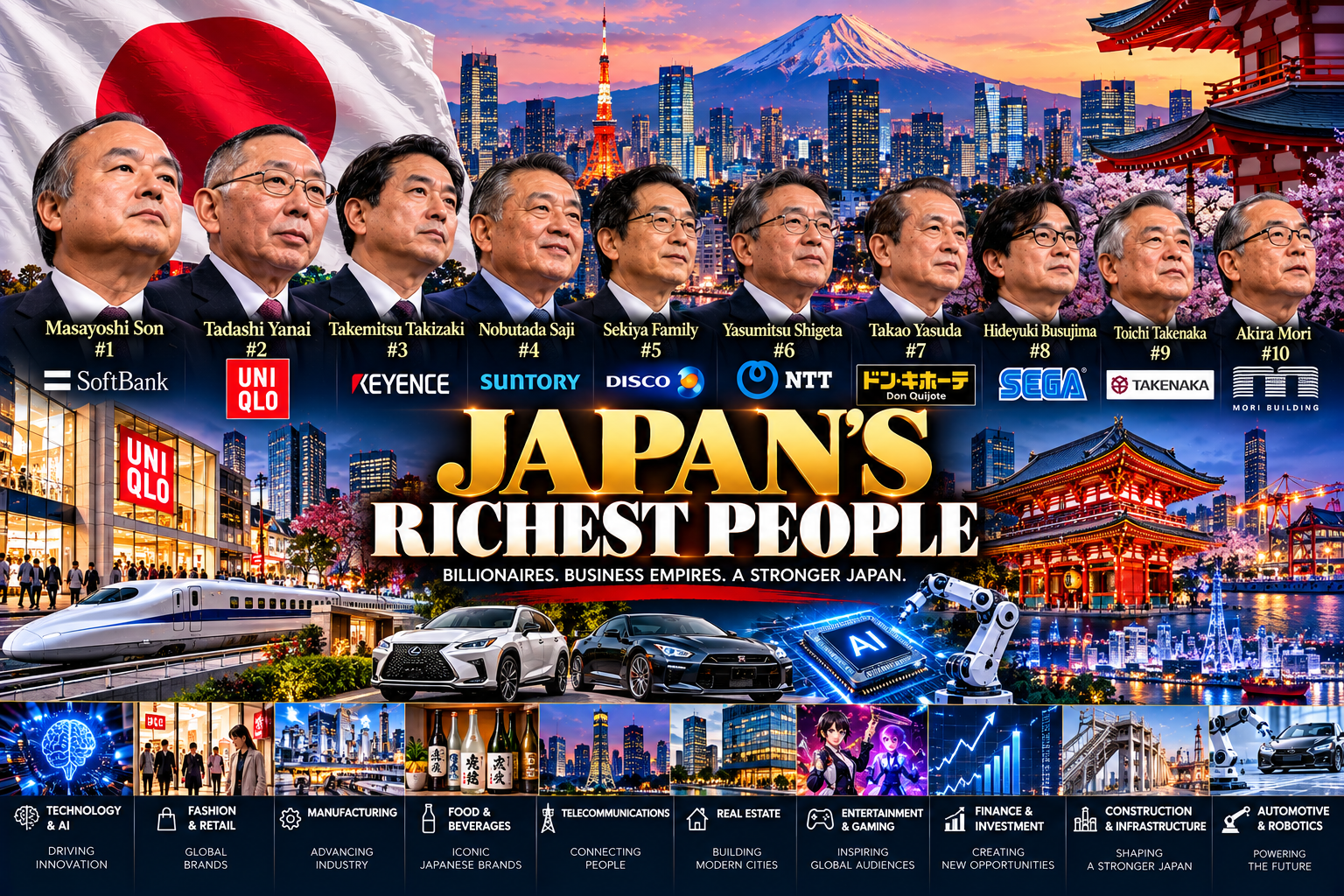Japan’s Richest People: Billionaires, Business Empires, and the Industries Behind Their Wealth