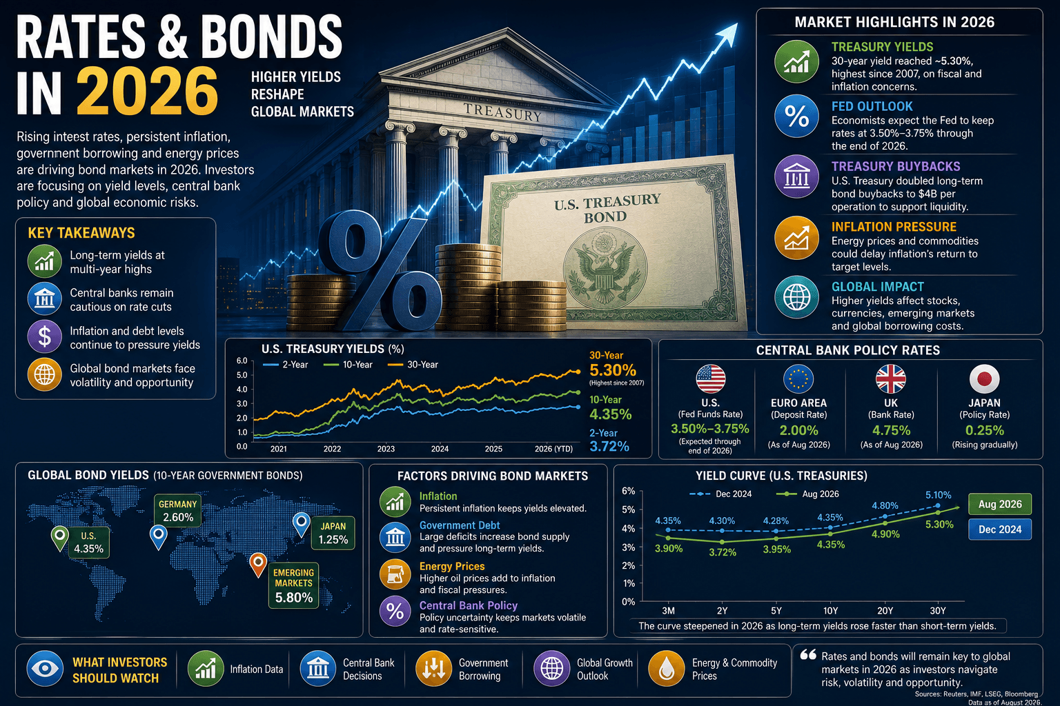 Rates & Bonds in 2026: Higher Yields Reshape Global Markets