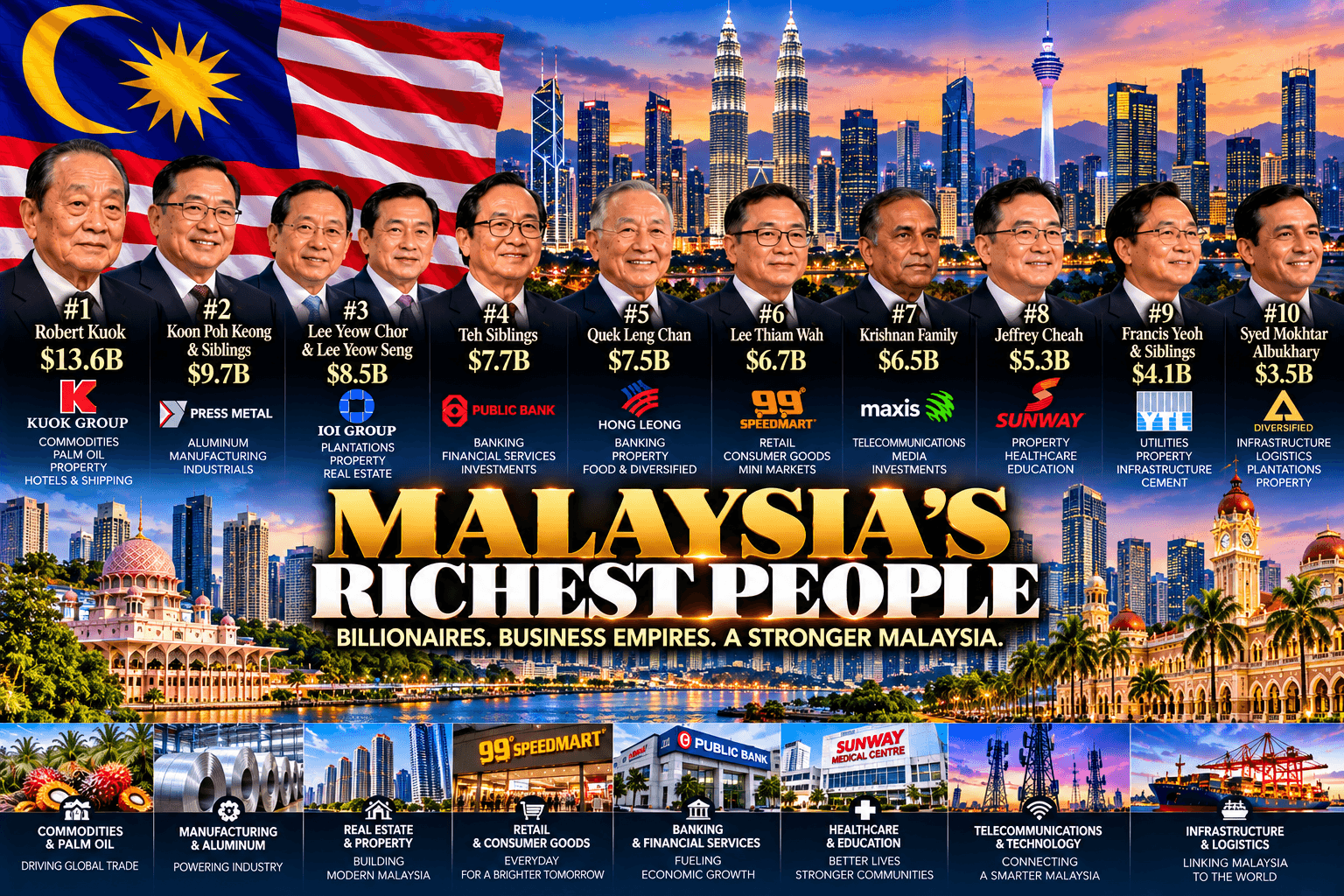 Malaysia’s Richest People: Billionaires, Business Empires, and the Industries Behind Their Wealth