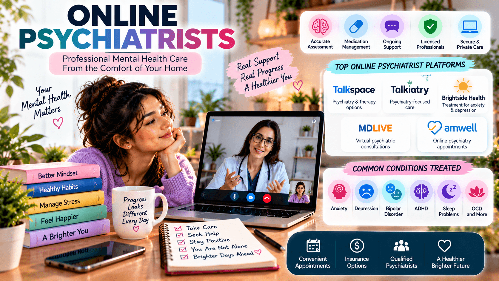 Online Psychiatrists in 2026: Best Services, Costs, Benefits, and How to Choose