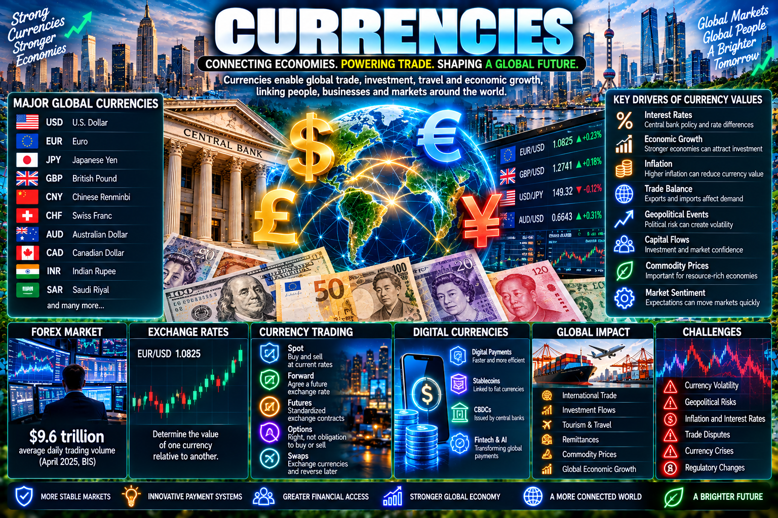 Currencies: A Complete Guide to Global Currencies, Exchange Rates, Forex, and the Future of Money