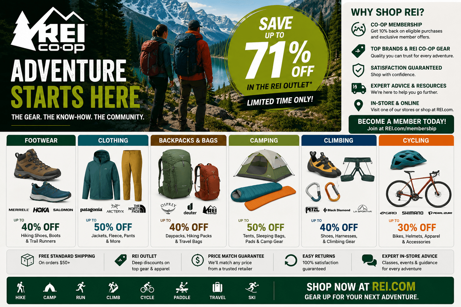 REI Deals: Best Outdoor Gear, Hiking Shoes, Camping Equipment & Apparel