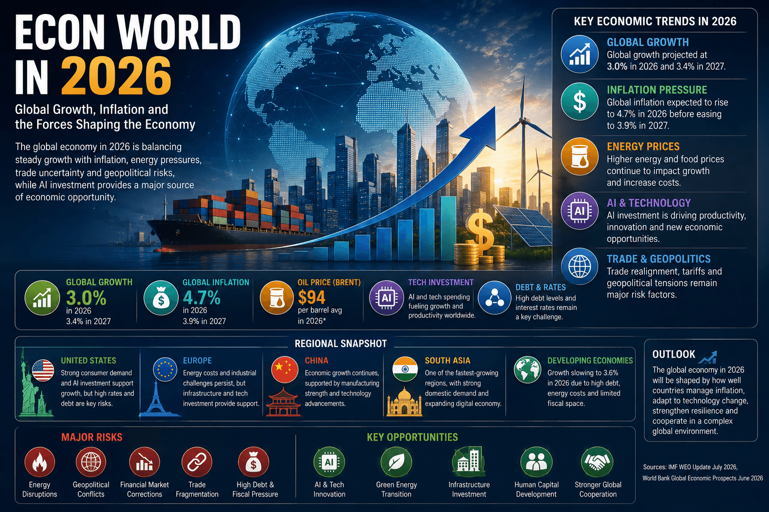 Econ World in 2026: Global Growth, Inflation and the Forces Shaping the Economy