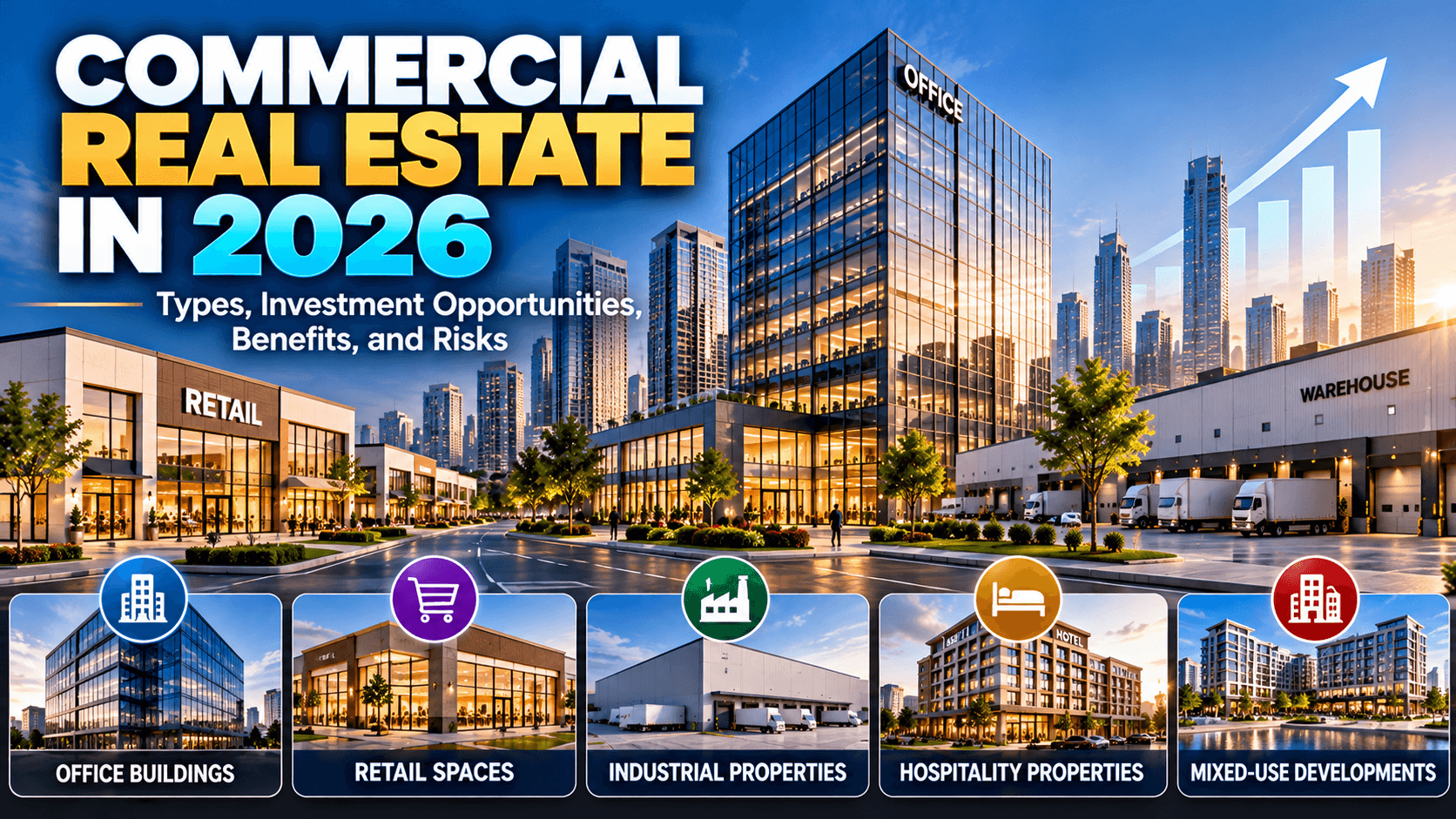 Commercial Real Estate in 2026: Types, Investment Strategies, Benefits, and Risks
