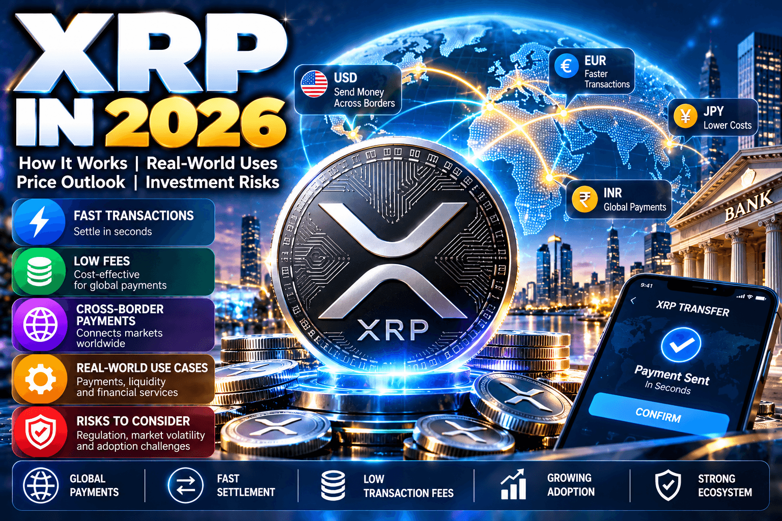 XRP in 2026: How Ripple's Cryptocurrency Works, Real-World Uses, and Investment Risks