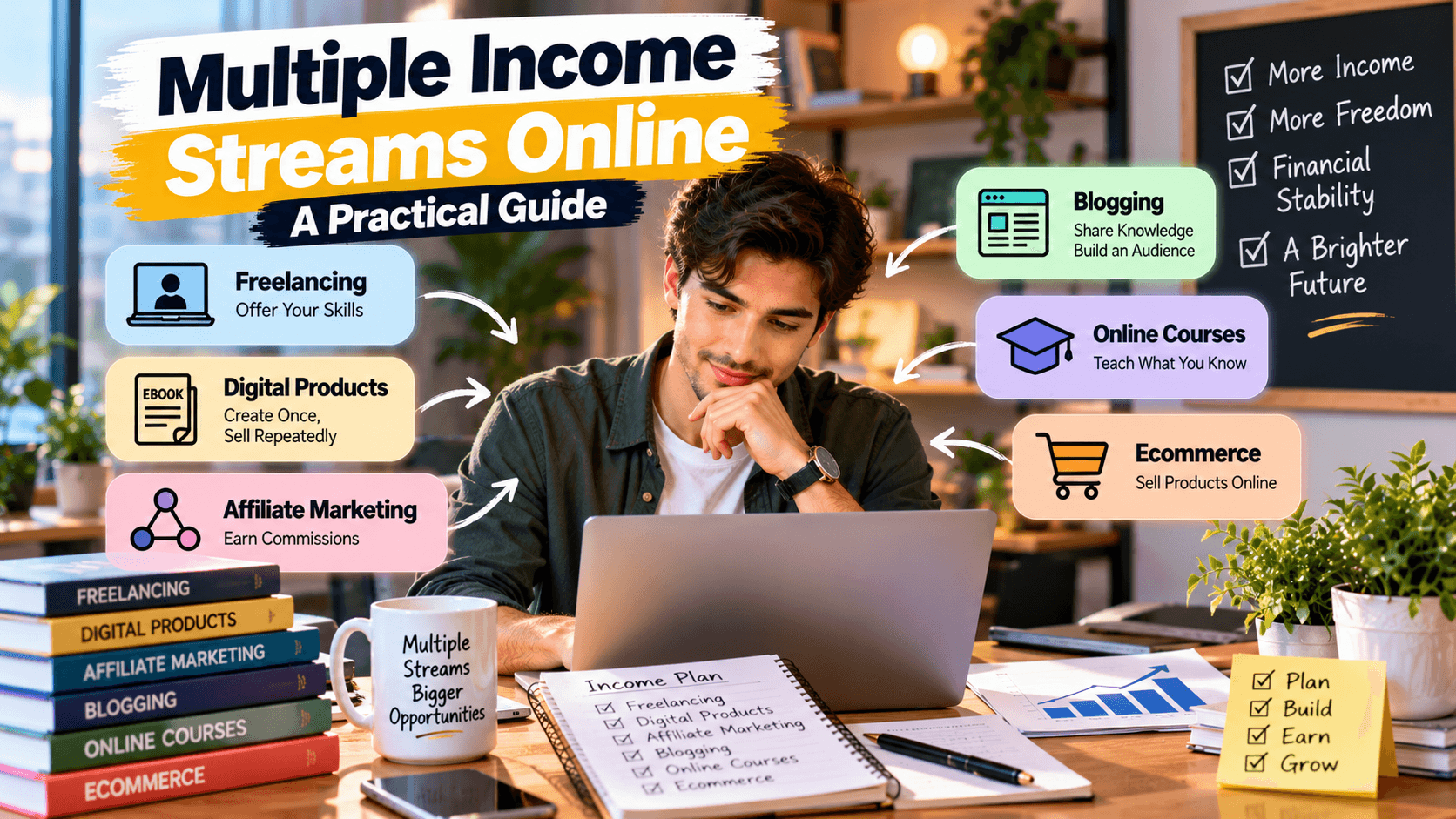 How to Create Multiple Income Streams Online: A Practical Guide