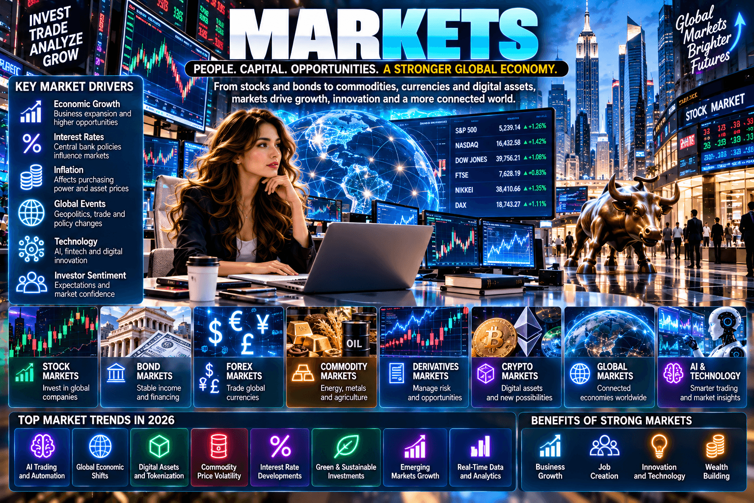 Markets: A Complete Guide to Financial Markets, Trading, Investing, and the Future